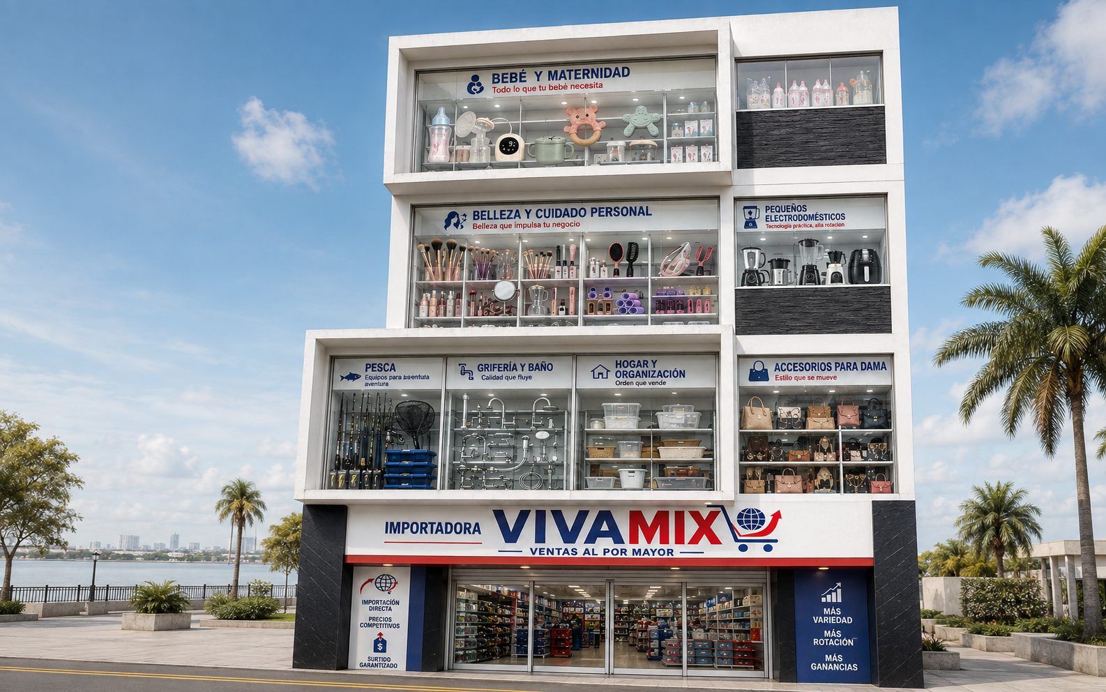 Propuesta visual de la tienda VIVAMIX en Guayaquil