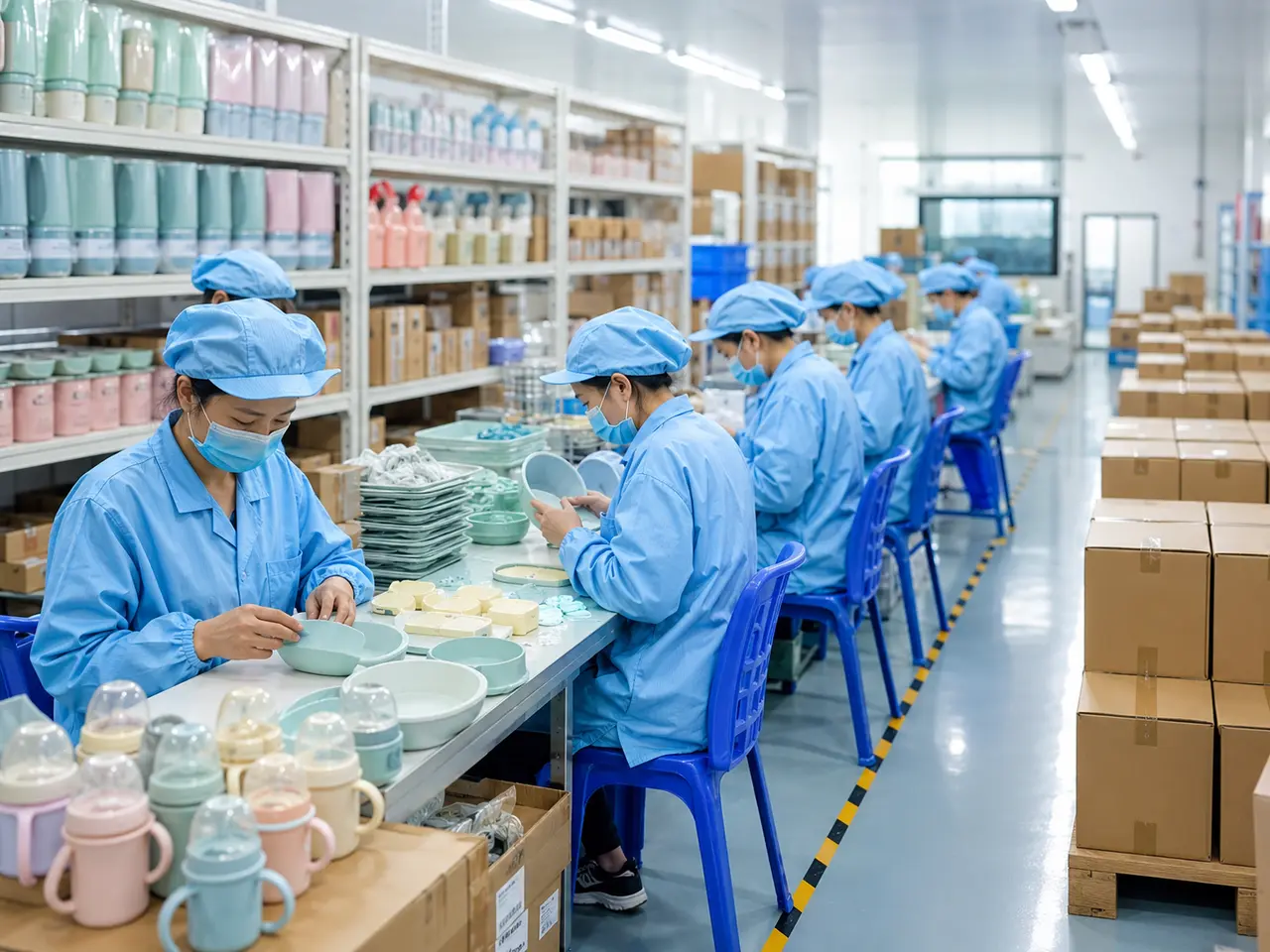 Línea de producción de artículos para bebé