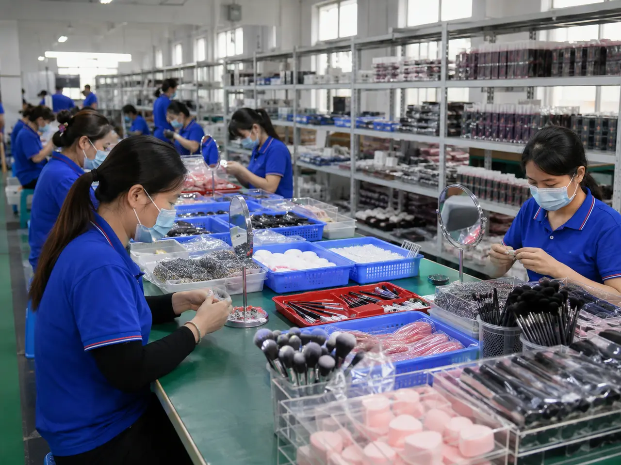 Línea de producción de artículos de belleza